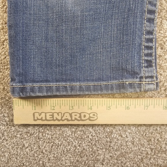 BKE Jeans Womens 27 Blue Culture Crop Capri Mid Rise Distressed Denim A6 - Picture 13 of 16